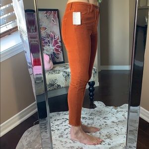 Orange free people corduroy pants size 27
